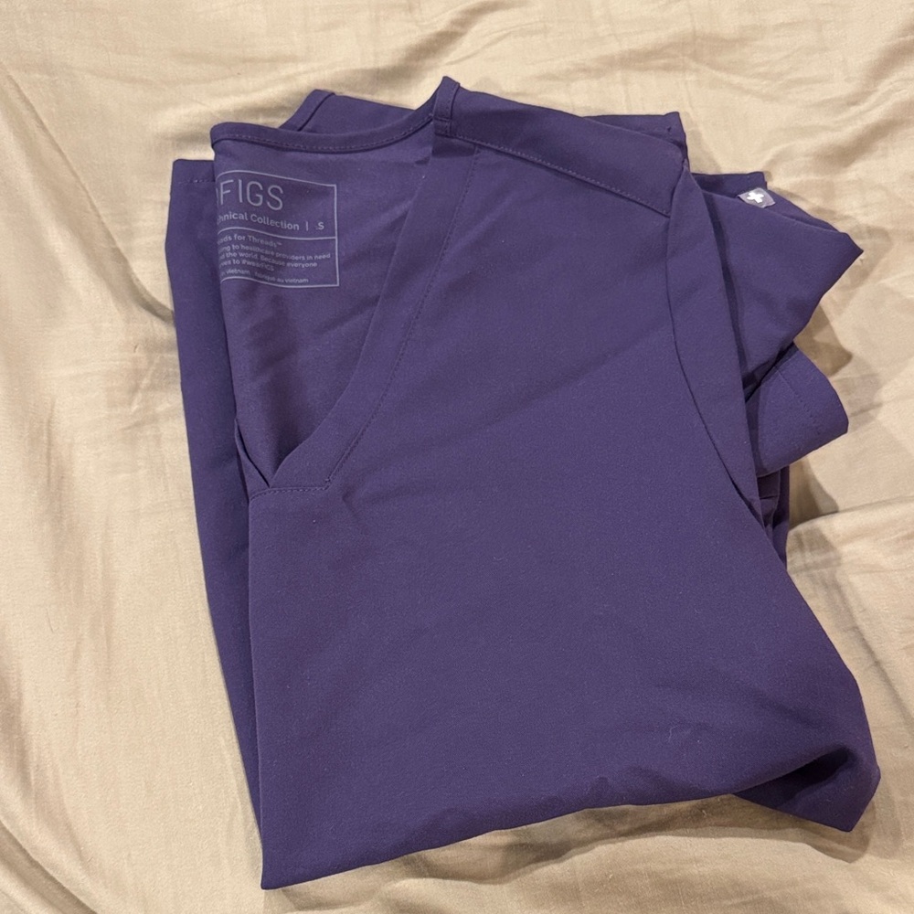 Figs Purple Medical Scrub Top